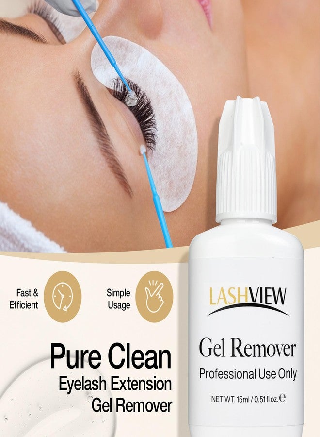 LASHVIEW Sensitive Lash Remover for Lash Extensions - Clear Eyelash Extension Remover Gel 15ml - Image 5